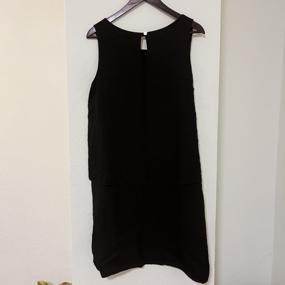 100% Linen Black Mini Dress from Italy - Picture 3 of 6